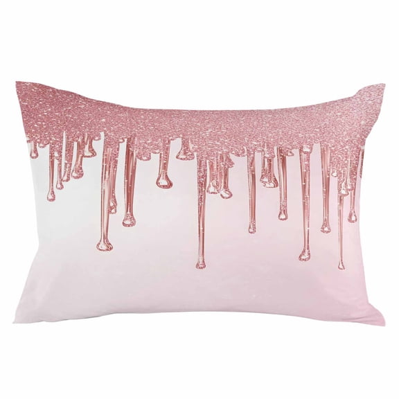 Pink Fluid Drips Throw Pillow Cover 16 x 24 Inch Decorative Pillow Cover Abstract Art Modern Glowing Lumbar Pillowcase Seasonal Rectangle Cushion Case for Couch Sofa Bed Living Room