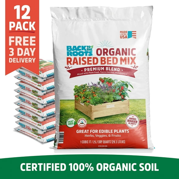 Organic Raised Bed Soil (12 1cu. ft. Bags)