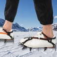 thumbnail image 4 of 1 par de botas de Crampones con garra de resorte de 12 dientes para exteriores, accesorio antideslizante para cubierta de zapatos de esquí y hielo YUNYI BRAND Deportes, 4 of 8