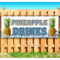 Pineapple Drinks 13 oz Vinyl Banner With Metal Grommets