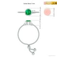 thumbnail image 4 of ANGARA Natural Bezel-Set Round Emerald Solitaire Bolo Ring in 14K White Gold for Women (Size-5mm) | May Birthstone, Birthday, Anniversary, Jewelry Gift for Women | Natural Emerald Ring, 4 of 9