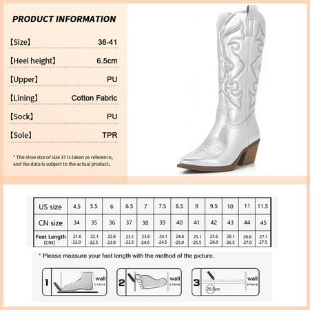 

Women s Fashion 2023 Cowboy Short Ankle Boots for Women Chunky Heel Cowgirl Boots Embroidered Mid Calf Western Boots Hot