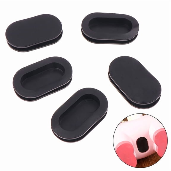5pcs Money Saving Box Plug Piggy Bank Oval Silicone Stopper Plug Rubber Bottom Cover Money Jar Bottom Plug Replacement Cap Hole