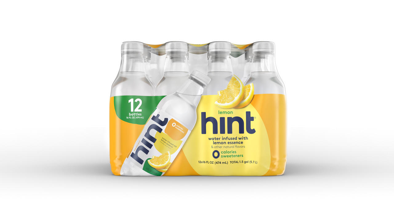 Hint Water Lemon, (Pack of 12) 16 Ounce Bottles, Pure Water Infused