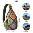 thumbnail image 3 of Sac à Dos Rétro Boho pour Femmes Hommes avec Rangement Superposé, Sac de Jour Artistique Vintage, 3 of 6