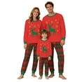 thumbnail image 6 of successthop Matching Christmas Pajamas Couples Deer Long Sleeve Crewneck Pullover Top and Pant Nightwear with Pockets, 6 of 7