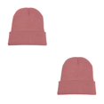 thumbnail image 4 of Sonducket Gorros Gorros Gorros de punto Sombreros Sin borde Accesorios Invierno rosa oscuro Rosa profundo 2Conjunto, 4 of 6