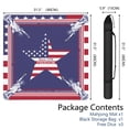 thumbnail image 2 of Blue Mahjong Mat with Rules, 31.5*31.5in Anti Slip American Flag Mahjong Mat for Table, Noise Reduction, Neoprene Mah jongg Mats with Carrying Bag & 3 Dices, Mahjong Sets Gift, Board Tile Games Mats, 2 of 7
