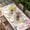 Pink Beige, variant on Easter Eggs Table Cloths for 6 Foot Rectangle Tables, Butterfly Flowers Spring Watercolor Branch Floral Patio Waterproof Elastic Fitted Tablecloths, Washable Rectangular Table Cover for Camping