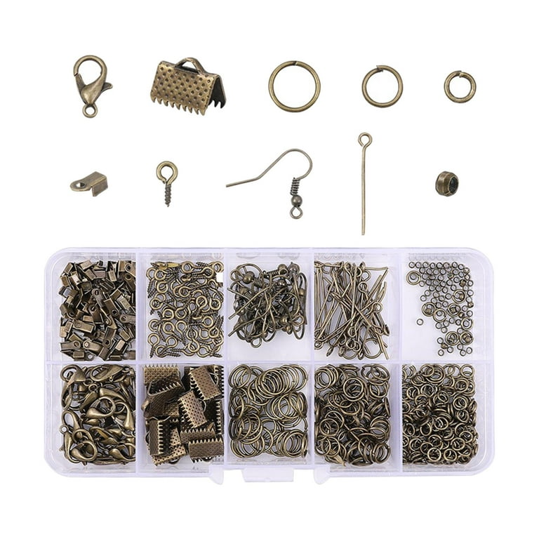 200 Pcs Flat Head Pins Jewelry Making Needles Earrings Beading Findings Bracelets Necklaces Beads Clasp Connector Accessories Materials (Bronze