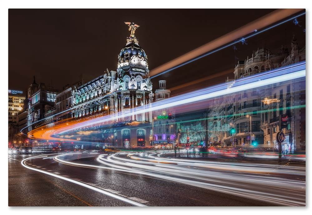 Javier De La 'Madrid Traffic' Canvas Art