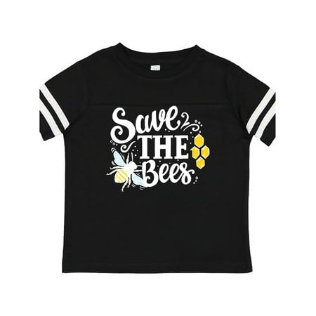 

Inktastic Save The Bees with Bee Illustration with Color in White Gift Toddler Boy or Toddler Girl T-Shirt