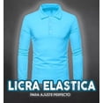 thumbnail image 3 of Playera Tipo Polo Con Licra Slim Fit Moda Manga Larga 2112 G, 3 of 7