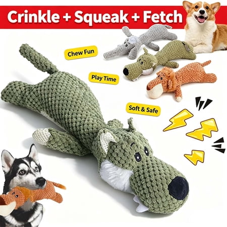 Dog Toys for Aggressive Chewers Plush Dogs Chew Toy Bundle for Small Medium Large Breed Chewer Tough Durable Squeaky Pet Fetch Puppy Interactive to Keep Them Busy Best Birthday Gift _ Gray