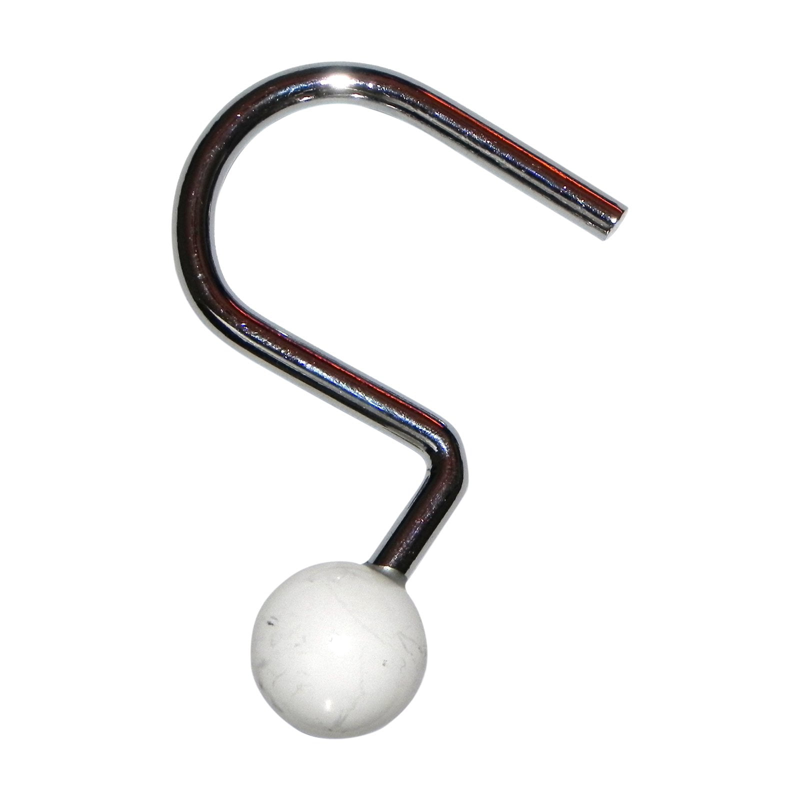 "Ball" Shower Curtain Hooks in White