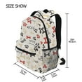 thumbnail image 2 of School Backpack Lightweight Multipocket College High Middle Student Bag 15L Cute Dog Paw and Bones, 2 of 9