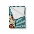 thumbnail image 2 of Sugar Skull Soft Flannel Fleece Blanket, Graphic Sugar Skull Ornamented with Diamond Leaf and Heart Shapes for Carnival, Cozy Plush for Indoor and Outdoor Use, 60" x 80", Multicolor, by Ambesonne, 2 of 6