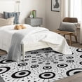 thumbnail image 3 of Black White Boho Area Rugs, Modern Geometric Rugs 4x6 Living Room, Carpet Soft Non Slip Washable, Abstract Geometric Carpets for Bedroom, with Non Slip Backing Washable Fluffy Super Soft Indoor Rugs, 3 of 7
