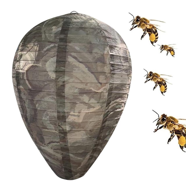 Wasp Nest Decoy Hanging Wasp Deterrent Safe Garden Trampa repelente (verde oscuro)