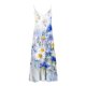 thumbnail image 5 of Vestido de Verano Casual sin Mangas Impreso Correa de Cuello en V Vestido de Sol Largo para las Mujeres, Vestido de Vacaciones Suelto, 5 of 5