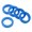 Blue, variant on Key Caps Covers Rings, 15 Pack 0.9" Keys Identifiers Covers Coding Tags Marker Round Silicone Sleeve for Office House Apartment, Black