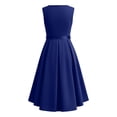 thumbnail image 4 of JIAYUE Girls Dresses A-Line Crew Neck Sleeveless Satin Party With Mesh Bow Belt Formal Occasion Elegant Length Gown For Special Events Cute Kids Dress, 4 of 5