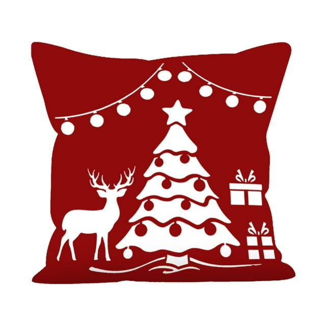 Fundas de Almohada de Navidad Funda de Almohada Super Suave de Navidad, Funda de Almohada de Sofá Impresa de Santa Claus, Funda de Cojín de Decoración de Estudio de Santa Claus