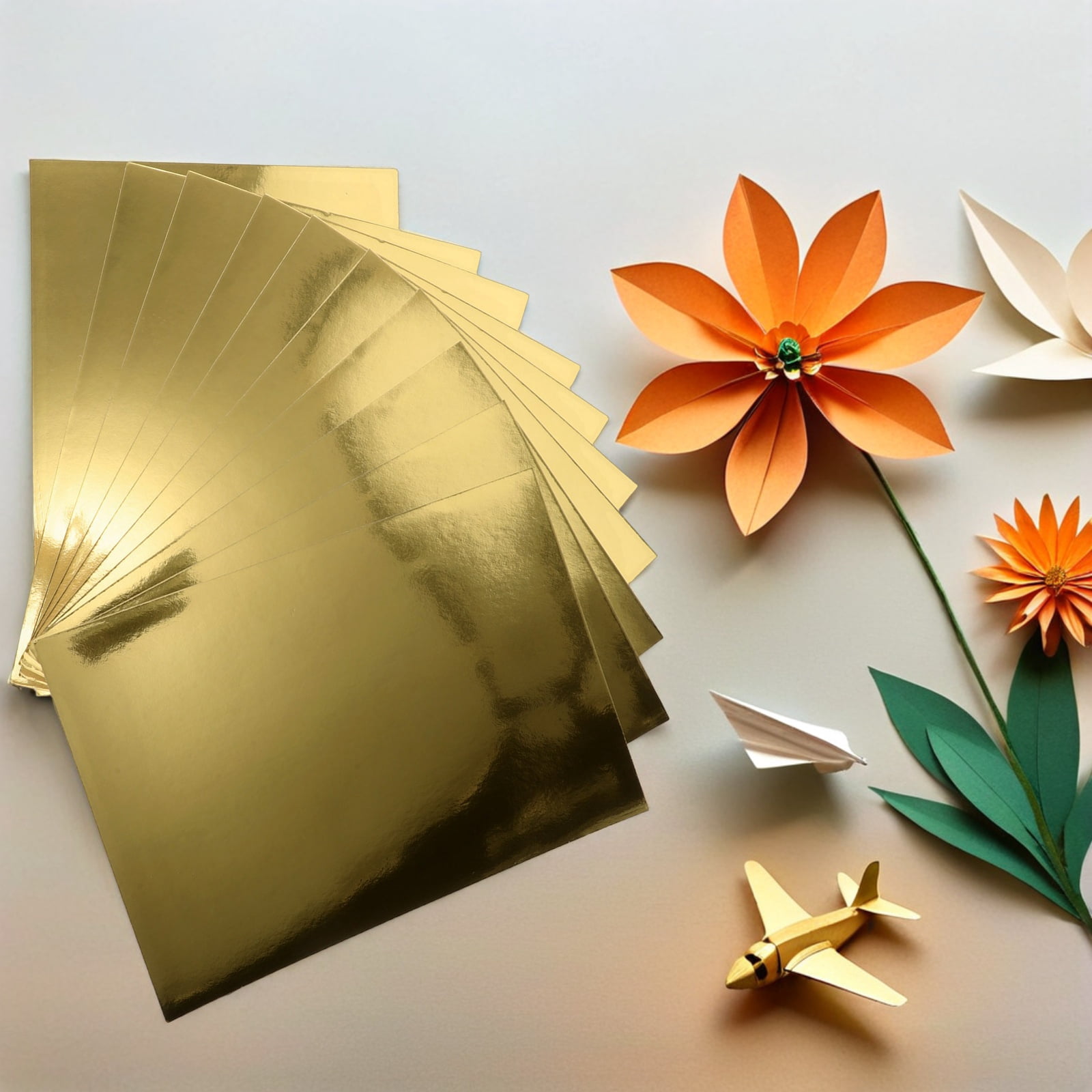 RENACLIPY 50 Sheets Metallic Handmade Craft Paper for Decorations, Scrapbooking, Card Making and Art Projects