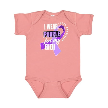 

Inktastic I Wear Purple For My Gigi Lupus Awareness Gift Baby Boy or Baby Girl Bodysuit