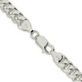 thumbnail image 3 of 925 Sterling Silver Curb Chain Styles Necklace 7 mm Domed w/ Side D/C 22 inch, 3 of 4
