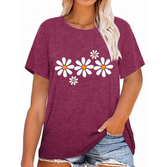 JYLPZYR Oversize Tshirt Women Womens Plus Size Graphic Tees T Shirts for Women Oversized Tshirt Short Sleeve Tops Oversized Tees(Hot Pink,XXL)