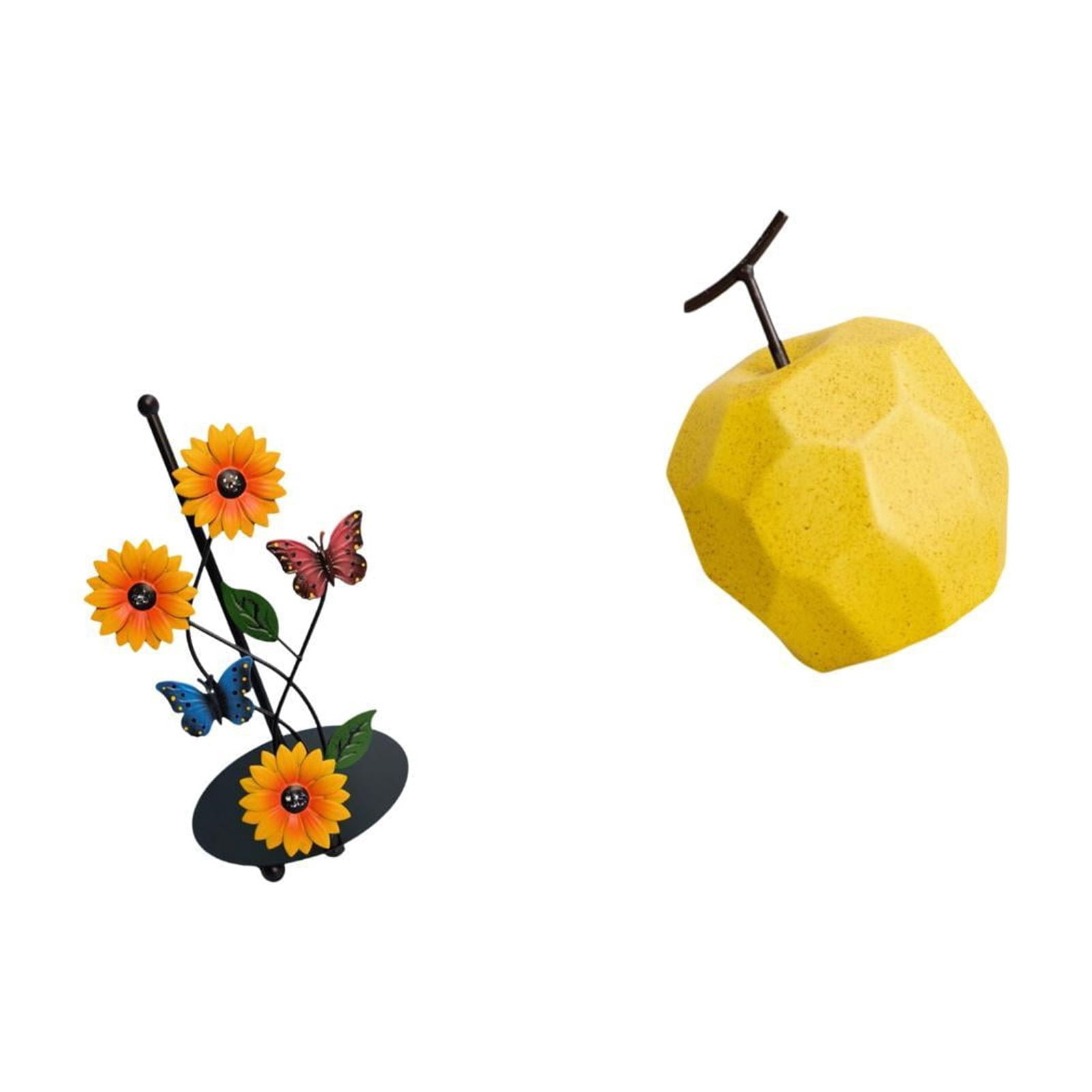 Fiocias Toilet Paper Holder And Porcelain Fruit Sculpture Paper Towel Holder Countertop Kitchen Roll Holder Art Figurine Iron Lightweight Suitable for Kitchen