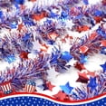 thumbnail image 4 of 8 Pcs Independence Day Metallic Tinsel Twist Garland Topboutique Patriotic Garland Decorations Red White and Blue Tinsel Garland 4th of July Hanging Supplies for Memorial Day Party Decor,6.56 ft, 4 of 8