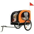 thumbnail image 2 of Rugerasy Dog Bike Trailer for Medium & Large Dogs - 16IN Air-Filled Tires Pet Bicycle Carrier with Universal Coupler | Waterproof Oxford Fabric Cargo Cart for Medium/Large Dogs,Orange, 2 of 9
