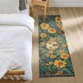 thumbnail image 3 of Yayeee Hallway Runner Rug 2'x6' Non Slip Machine Washable with Rubber Backing, Flowers and Dog, 3 of 8