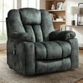 thumbnail image 3 of Ebello Large Power Lift Recliner Chair with Heat Massage, USB Ports - Ergonomic Recliner Chair for Elderly, Greenish Gray, 3 of 9