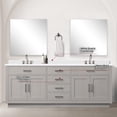 thumbnail image 3 of Abbey 84 in W x 22 in D White Oak Double Bath Vanity and White Quartz Top, 3 of 7