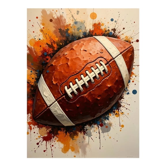 Diamond Art Kit for Adults, Football Art Splash Explosion Diamond Painting for Adults Beginners, 5D DIY Diamond Art Painting Kits, Colorful Diamond Painting Craft for Home Decor 12x16