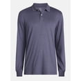thumbnail image 5 of George Men's Interlock Polo Shirt with Long Sleeves, Sizes S-5XB, 5 of 5