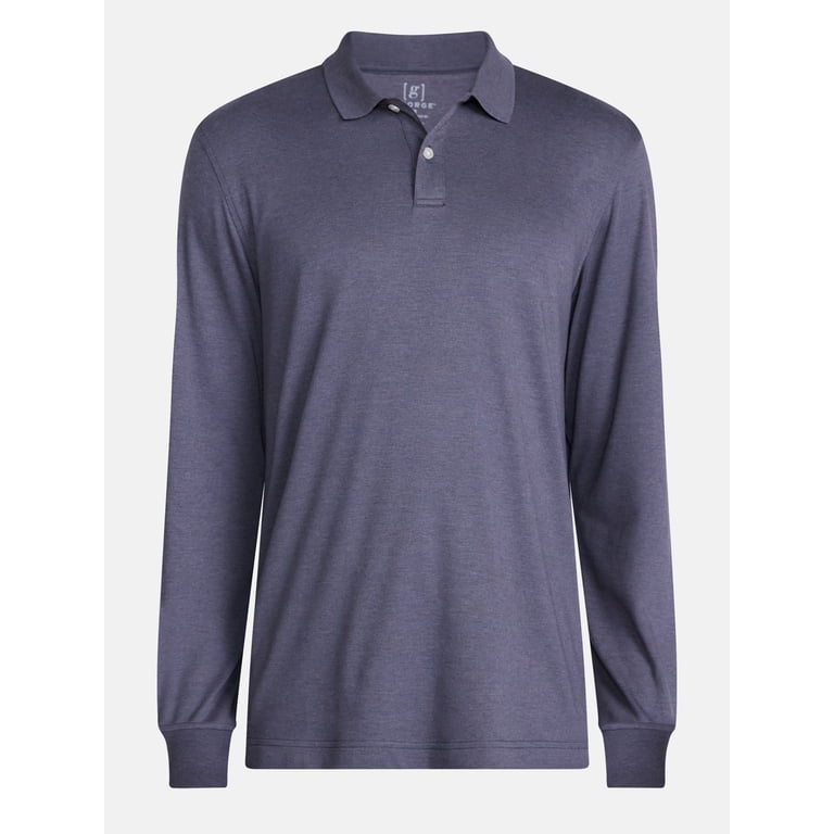 George Men's Long Sleeve Interlock Polo Shirt photo 5