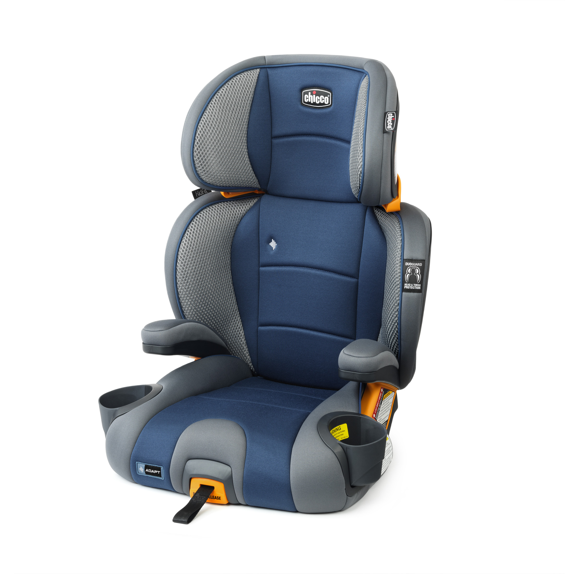 Chicco KidFit Adapt Plus 2-in-1 Belt Positioning Booster Car Seat - Vapor (Grey), New