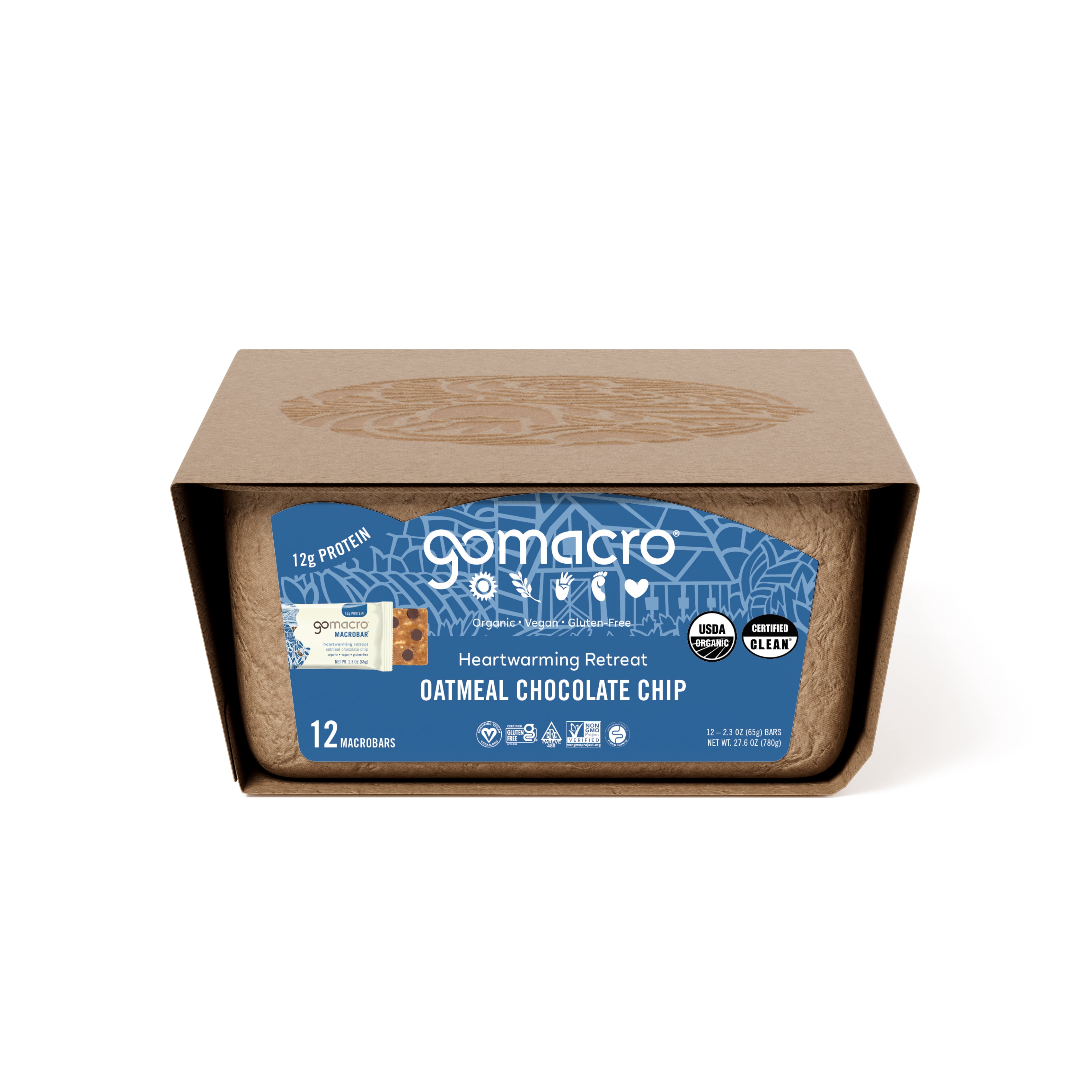 GoMacro  Oatmeal Chocolate Chip  MacroBar 12ct Tray