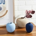 thumbnail image 4 of SAFAVIEH Jacie Solid Ceramic Vase, Set of 3, Grey/Navy/Light Blue, 4 of 5