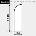 thumbnail image 5 of 9.2ft / 2.8m Custom Feather Flag Kit with Poles Stake for Shop Business, 5 of 6