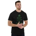 thumbnail image 4 of Keep Calm Ginger On St Pattys Humor Men's Graphic T Shirt Tees Brisco Brands S, 4 of 5