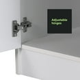 thumbnail image 4 of Madesa Armoire de Rangement à 2 Portes avec Grand Espace d'Étagères 31"L Armoire Utilitaire Placard Unité d'Organisation Moderne pour l'Entrée et la Chambre - Blanc, 4 of 7
