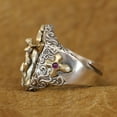 thumbnail image 5 of Brass Beauty Cross 925 Sterling Silver Shield Ring TA452A US Size 11.5, 5 of 13