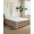 thumbnail image 2 of Buffalo Plaid Wrap Around Bed Skirts for King Bed 18" Drop, Bed Skirt with Adjustable Elastic Belt Dust Ruffle Bed Valance for Bedroom Hotel Luxury Modern Farmhouse Colorful Checkered Bed Frame Cover, 2 of 7