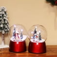 thumbnail image 2 of Bearachild Caja de música de Navidad bola de cristal de Papá Noel cajas musicales adorables decoración de Navidad portátil luz LED bola de Kits de decoración para fiestas Muñeco de nieve, 2 of 6