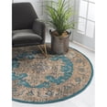 thumbnail image 1 of Unique Loom 3127560 8 x 8 ft. Amal Aurora Round Rug, Teal, 1 of 1